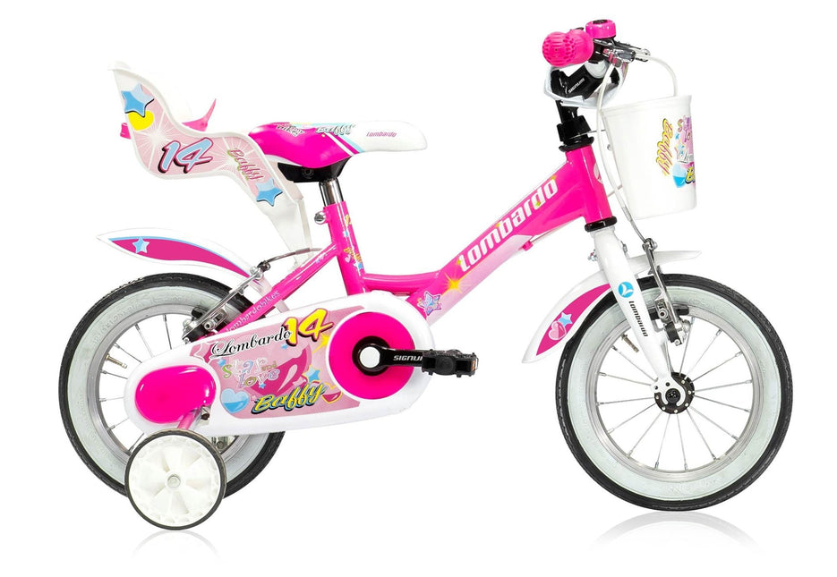 Lombardo Baffy D 14  roze wit vrijloop +2 handrem