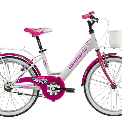 Lombardo Mariposa D 20" wit roze vrijloop + 2 handrem