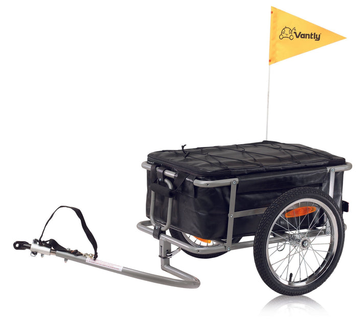 Vantly gesloten fietsaanhanger + waterdichte hoes