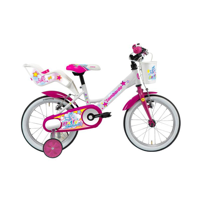 Lombardo Baffy D 14  wit roze  vrijloop +2 handrem